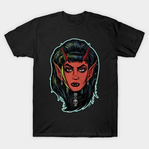 Sexy Succubus Demon Frankenhorrors Vintage monster movie graphic T-Shirt by AtomicMadhouse